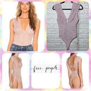 NWT MSRP $88 Free People Everyday Okay Thong Bodysuit Women's Size Small